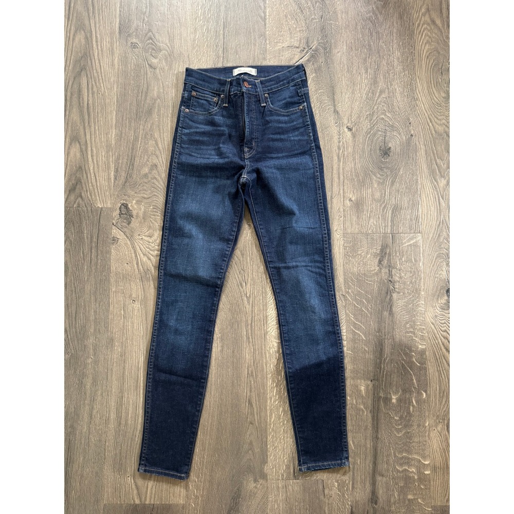 Madewell 10" High-Rise Skinny Jeans 25 Dark Wash Cotton Blend Stretch NWOT